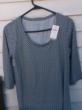 NWT J. Jill Dip‑Dyed Geometric Tunic XS